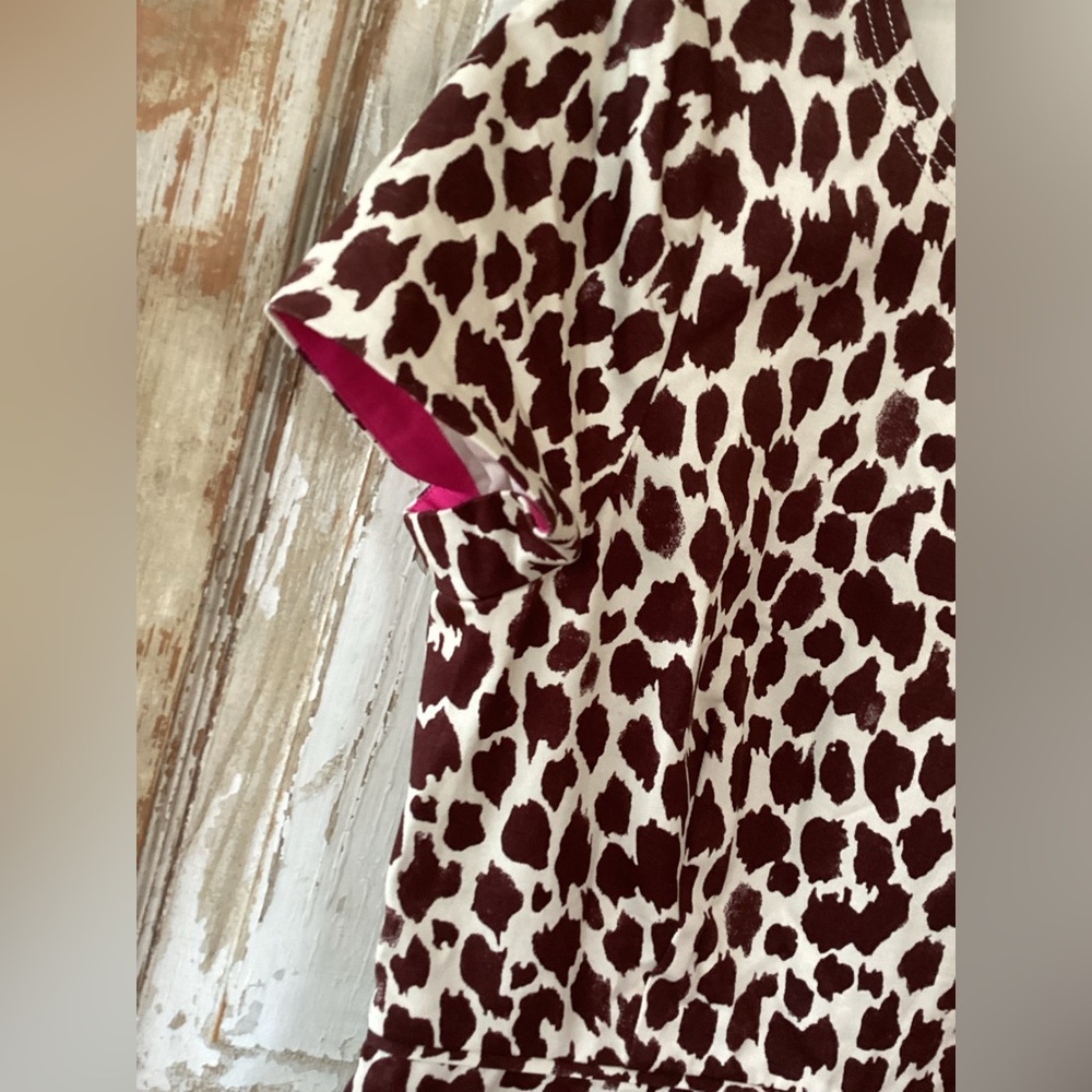 J. Crew V-back dress in giraffe printed bi-stretch cotton - size 14 - NWT! - Picture 2 of 13